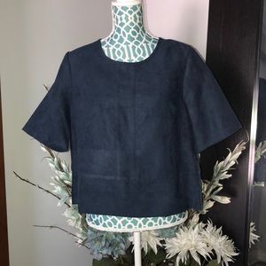 BCBGeneration Dark Knight Suede Top